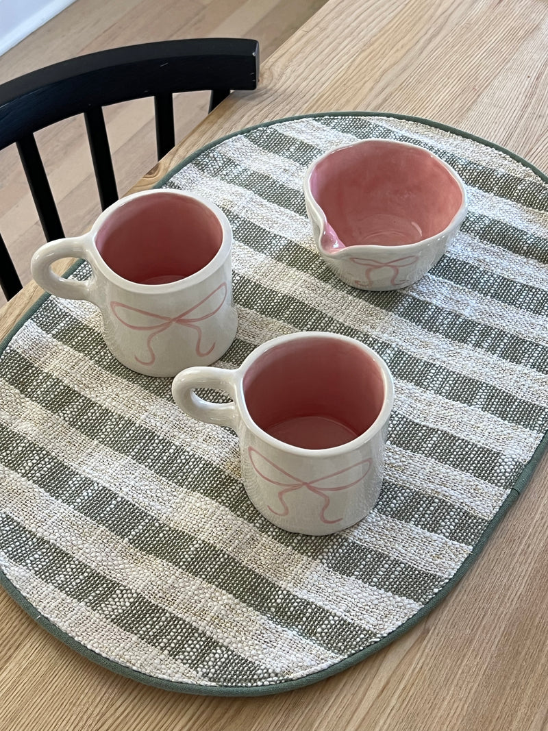 Pink Bow Matcha Bowl