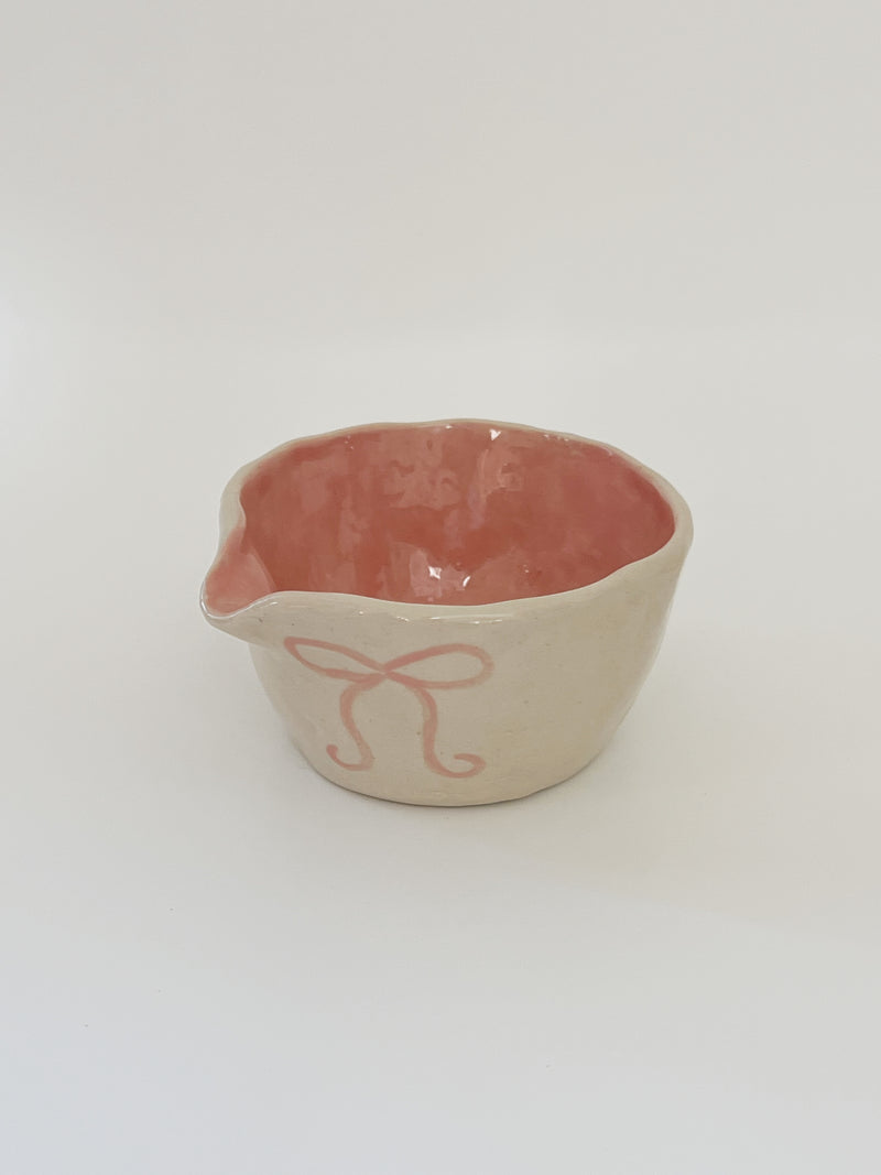 Pink Bow Matcha Bowl