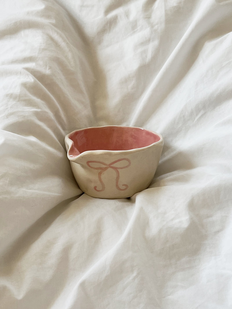 Pink Bow Matcha Bowl